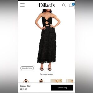 Black Tiered Maxi Skirt Cocktail Night Out